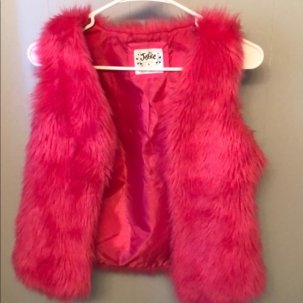 Hot Pink Faux Fur Vest